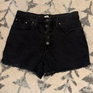 Madewell Black Denim Shorts